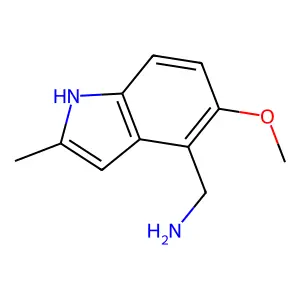 (5-Methoxy-2-methyl-1H-indol-4-yl)methanamine structure