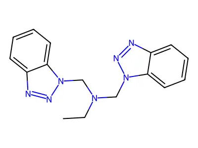 Bis(1H-1,2,3-benzotriazol-1-ylmethyl)(ethyl)amine structure