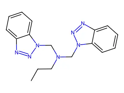Bis(1H-1,2,3-benzotriazol-1-ylmethyl)(propyl)amine structure