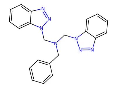 Bis(1H-1,2,3-benzotriazol-1-ylmethyl)(benzyl)amine structure