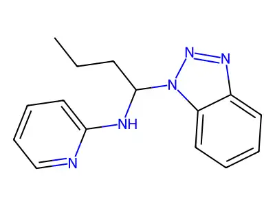 N-[1-(benzotriazol-1-yl)butyl]pyridin-2-amine structure