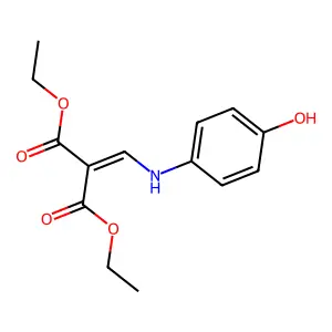 Diethyl 2-((4-hydroxyanilino)methylidene)malonate structure
