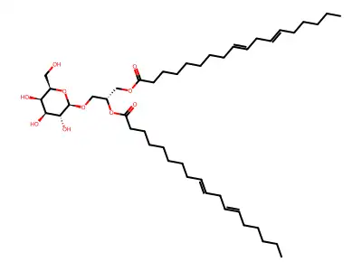 1,2-Di-(9Z,12Z,15Z-octadecatrienoyl)-3-O-beta-D-galactosyl-sn-glycerol structure