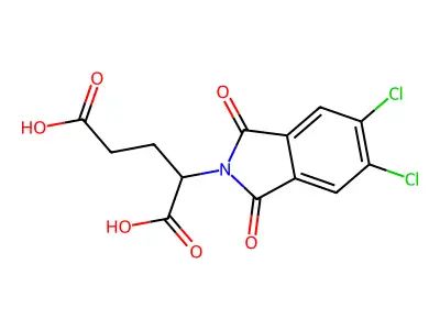 2-(5,6-dichloro-1,3-dioxo-1,3-dihydro-2H-isoindol-2-yl)pentanedioic acid structure