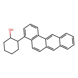 2-Benzo(a)anthracen-4-ylcyclohexan-1-ol structure