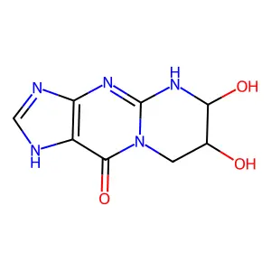 (6S,7R)-6,7-Dihydroxy-4,6,7,8-tetrahydro-1H-pyrimido(1,2-a)purin-10-one structure