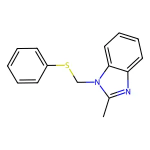 2-Methyl-1-[(phenylsulfanyl)methyl]-1H-1,3-benzodiazole structure