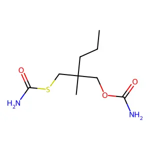 Carbamic acid, thio-, S-(2-(hydroxymethyl)-2-methylpentyl) ester, carbamate structure