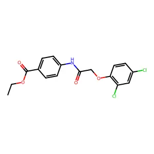 Ethyl 4-{[(2,4-dichlorophenoxy)acetyl]amino}benzoate structure