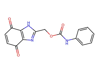 (4,7-dioxo-1H-benzimidazol-2-yl)methyl N-phenylcarbamate structure