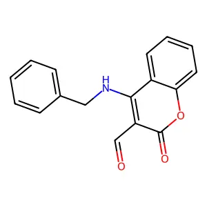 4-(苄氨基)-2-氧代-2H-色烯-3-甲醛 structure