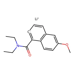 Naphthalene-1-carboxamide, N,N-diethyl-6-methoxy-, lithium salt structure