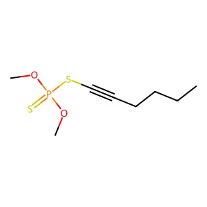 Phosphorodithioic acid, S-1-hexynyl O,O-dimethyl ester structure