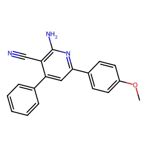 2-Amino-6-(4-methoxyphenyl)-4-phenylnicotinonitrile structure