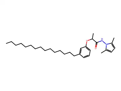 N-(2,5-Dimethyl-1H-pyrrol-1-yl)-2-(3-pentadecylphenoxy)propanimidic acid structure