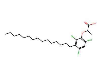 2-(2,4,6-Trichloro-3-pentadecylphenoxy)propanoic acid structure