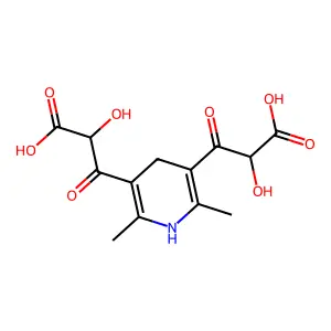 2,6-Dimethyl-1,4-dihydropyridine-3,5-dicarboxylic hydroxyacetate structure