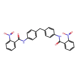 2-nitro-N-[4-[[4-[(2-nitrobenzoyl)amino]phenyl]methyl]phenyl]benzamide structure