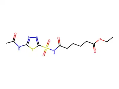 Acetazolamide adipate ethyl ester structure