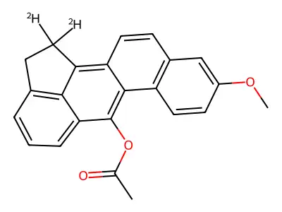 Benz(j)aceanthrylen-1-d-6-ol, 1,2-dihydro-1-d-9-methoxy-, acetate structure