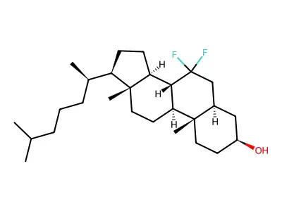 7,7-Difluorocholestanol structure