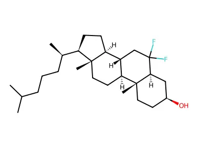 6,6-Difluorocholestanol structure