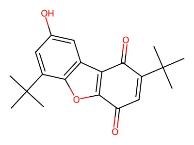 1,4-Dibenzofurandione, 2,6-bis(1,1-dimethylethyl)-8-hydroxy- structure