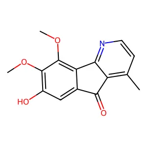 7-Hydroxy-8,9-dimethoxy-4-methyl-5H-indeno(1,2-b)pyridin-5-one structure
