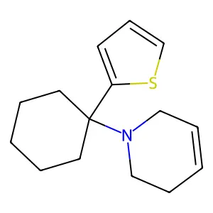 1,2,3,6-Tetrahydro-1-[1-(2-thienyl)cyclohexyl]pyridine structure