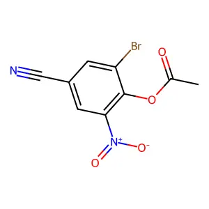 (2-Bromo-4-cyano-6-nitrophenyl) acetate structure