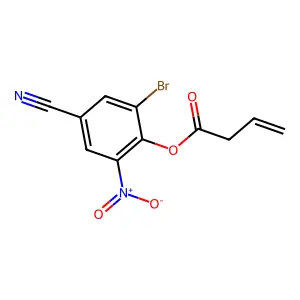 (2-Bromo-4-cyano-6-nitrophenyl) but-3-enoate structure