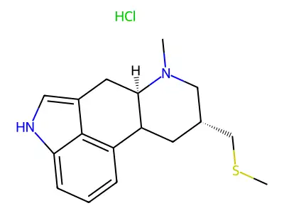 Ergoline, 6-methyl-8-((methylthio)methyl)-, monohydrochloride, (8-beta)- structure