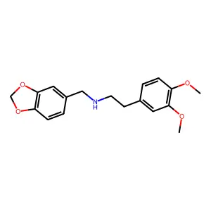 N-(1,3-benzodioxol-5-ylmethyl)-2-(3,4-dimethoxyphenyl)ethanamine structure