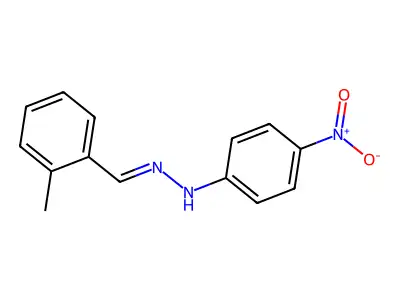 N-[(E)-(2-methylphenyl)methylideneamino]-4-nitroaniline structure