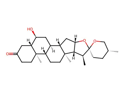 (22xi,25R)-6alpha-Hydroxy-5alpha-spirostan-3-one structure