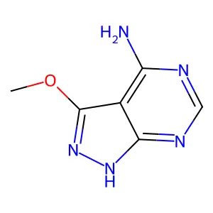 3-methoxy-1H-pyrazolo(3,4-d)pyrimidin-4-amine structure