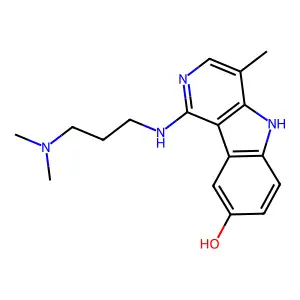 5H-Pyrido(4,3-b)indol-8-ol, 1-((3-(dimethylamino)propyl)amino)-4-methyl- structure
