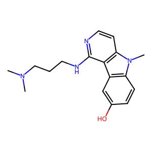 1-((3-(Dimethylamino)propyl)amino)-5-methyl-5H-pyrido(4,3-b)indol-8-ol structure