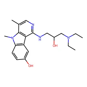 1-((3-(Diethylamino)-2-hydroxypropyl)amino)-4,5-dimethyl-5H-pyrido(4,3-b)indol-8-ol structure