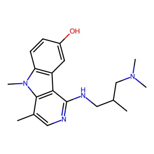 1-((3-(Dimethylamino)-2-methylpropyl)amino)-4,5-dimethyl-5H-pyrido(4,3-b)indol-8-ol structure