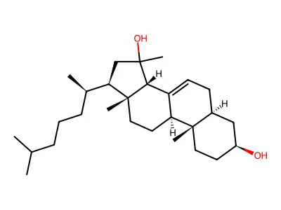 15-Methylcholest-7-ene-3,15-diol structure