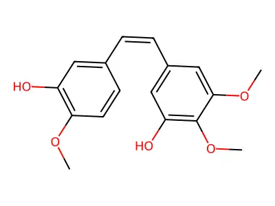 5-[2-(3-Hydroxy-4-methoxyphenyl)ethenyl]-2,3-dimethoxyphenol structure