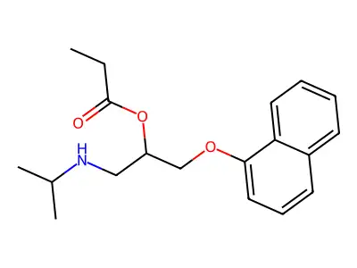 1-(1-萘氧基-3-(异丙氨基)丙-2-基)丙酸酯 structure