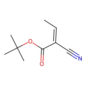 Tert-butyl 2-cyanobut-2-enoate structure