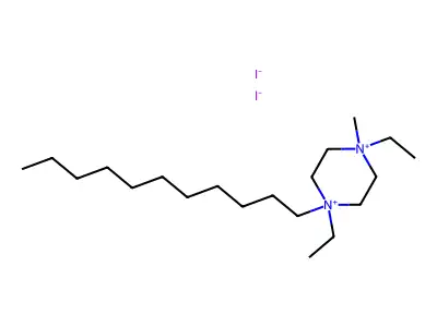 1,4-Diethyl-1-methyl-4-undecylpiperazine-1,4-diium diiodide structure