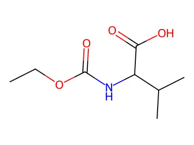 2-[(Ethoxycarbonyl)amino]-3-methylbutanoic acid structure