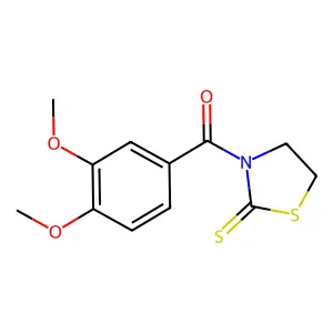 3-(3,4-Dimethoxybenzoyl)-1,3-thiazolidine-2-thione structure