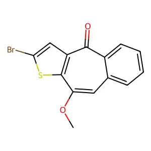 2-Bromo-10-methoxy-1-thiabenzo[f]azulen-4-one structure