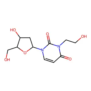 3-Hydroxyethyldeoxyuridine structure