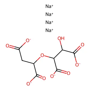 Butanedioic acid, 2-(1,2-dicarboxyethoxy)-3-hydroxy-, tetrasodium salt structure